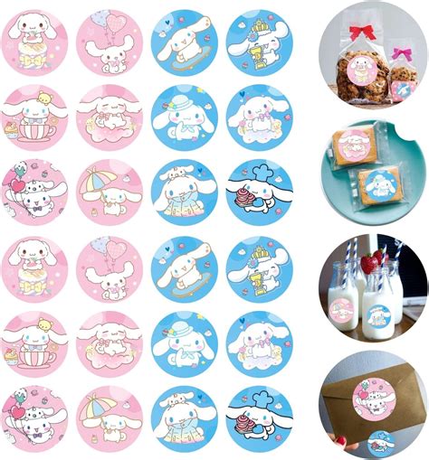 Cinnamoroll Stickers - 120pcs, Round Water Bottle Stickers, Party Favors, Birthday Decorations ...