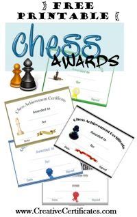 Free Chess Awards and Certificates | Customize Online