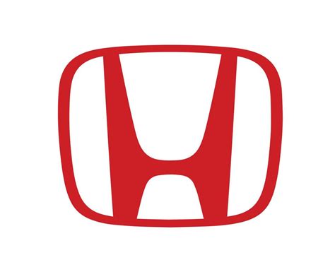 Honda Brand Logo Car Symbol Red Design Japan Automobile Vector ...