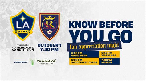 LA Galaxy Announce Fan Appreciation Night Details for Regular-Season Home Finale Against Real ...