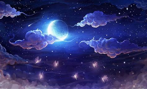 Night Sky Moon Wallpapers Images Photos Pictures Backgrounds