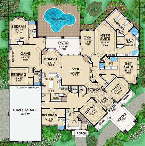 Mira Vista House Plan | Luxury ranch house plans, Ranch house plans, House blueprints