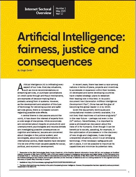 NIC.br - Year XII - N. 1 - Artificial Intelligence: fairness, justice and consequences