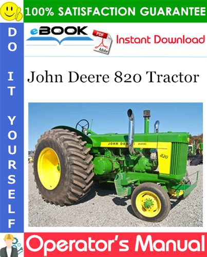 John Deere 820 Tractor Operator’s Manual – PDF Download