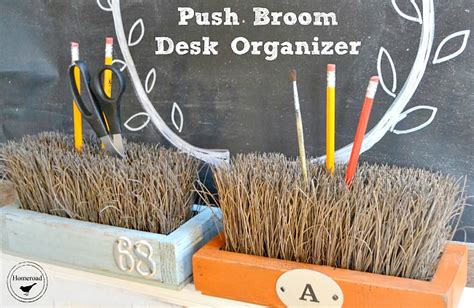 Push Broom Desk Organizer