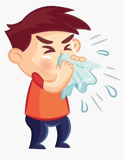 Cold Clipart Cold Cough - Transparent Sick Person Png, Png Download - kindpng