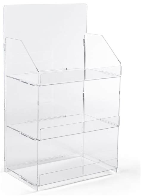 3 Shelf Countertop Acrylic Tower Stand | Ships Flat