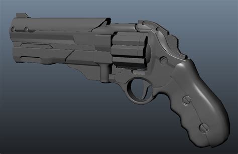 sci-fi revolver [WIP] — polycount