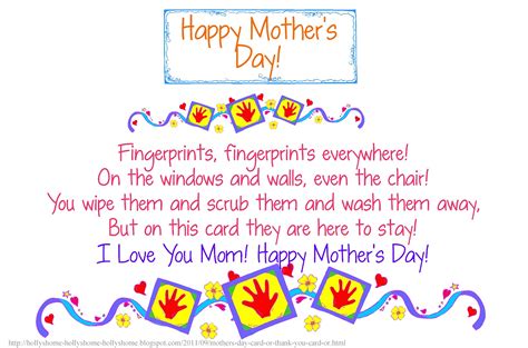 Printable Mothers Day Poems