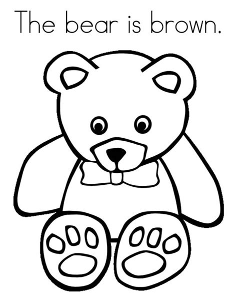 Collection of Brown Bear Brown Bear Coloring Pages - Free Printable