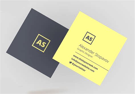 Mini Square Business Card PSD Templates | Design | Graphic Design Junction