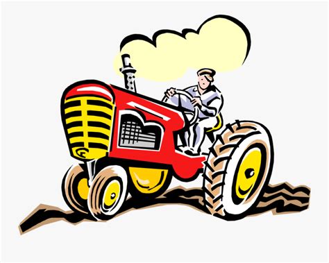 Transparent Red Tractor Clipart - Farmer On Tractor Png , Free Transparent Clipart - ClipartKey