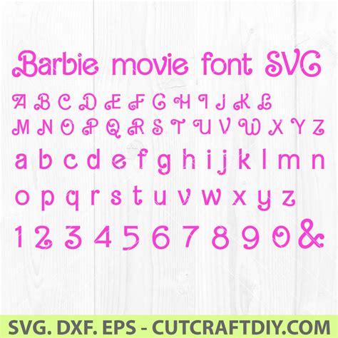 Barbie movie 2023 font alphabet SVG DXF EPS Cut Files for Cricut and Silhouette Instant Digital ...