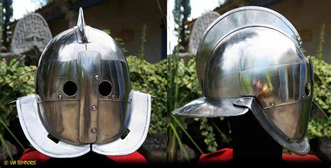 GLADIATOR SECUTOR IRON HELMET - VIA TEMPORIS REPRODUCTION