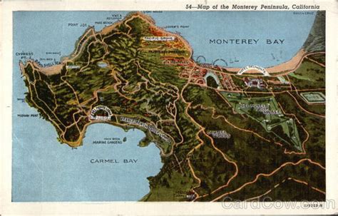 Map of the Monterey Peninsula, CA Maps