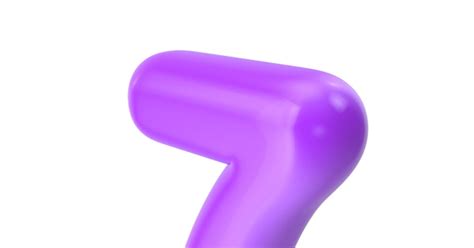 Purple Toon Balloon Number 7, 3D - Envato Elements