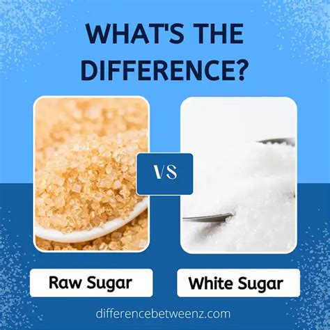 Difference between Raw Sugar and White Sugar - Difference Betweenz