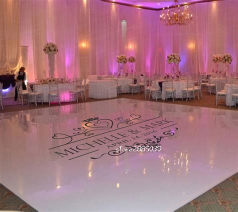 Wedding Floor Sticker Personalised Name Vinyl Removable Floor Decals Custom Size Available ...