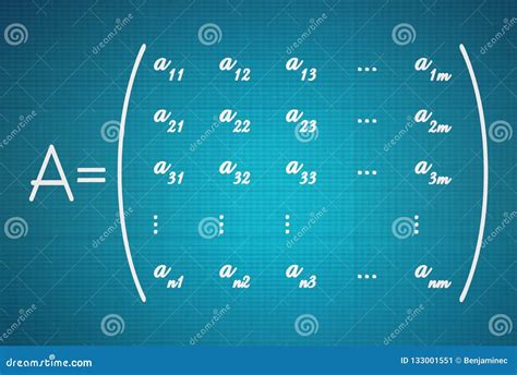 General form of a matrix stock illustration. Illustration of calculate ...