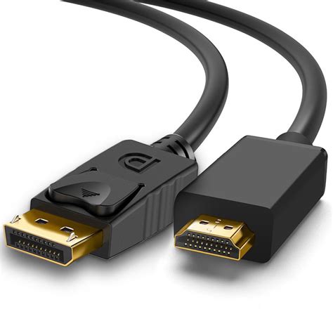 DP to HDMI Cable, TSV DisplayPort to HDMI Male to Male Adapter Gold ...