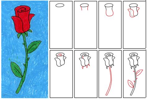 How To Draw A Rose Step By Step For Kids Easy - ClipArt Best