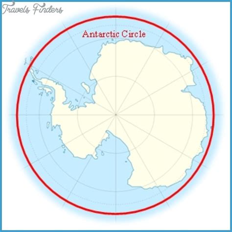 Antarctic Circle Map - TravelsFinders.Com