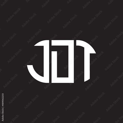 JDT letter logo design on black background. JDT creative initials ...