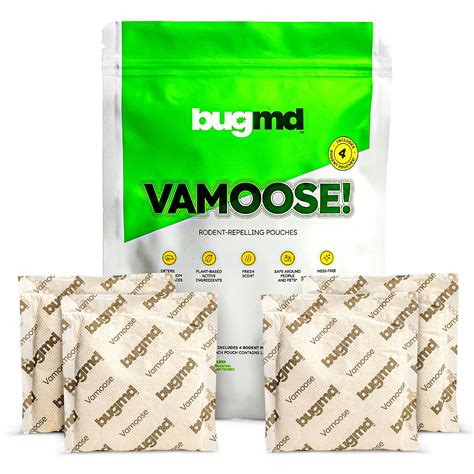 BugMD Vamoose Rodent Repellent Pouches (4-Pack), Rat Repellent Mice ...