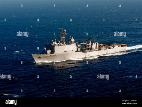 The Whidbey Island-class dock landing ship USS Rushmore (LSD 47) conducts a composite training ...