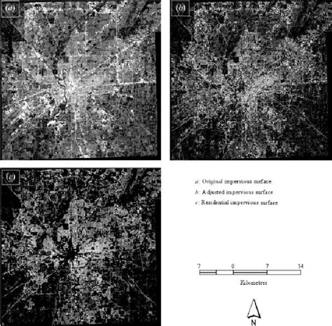 Impervious surface images developed from high- and low-albedo ...