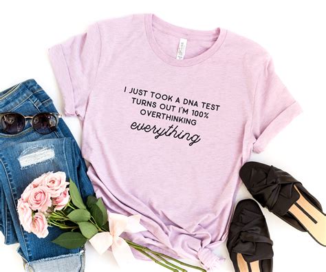 Overthinking Everything Funny T-shirts For Women Shirt With Saying Teen Clothes Graphic Tee ...