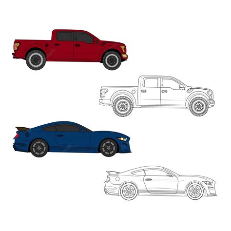 Premium Vector | Car vector illustration car outline vector car line art