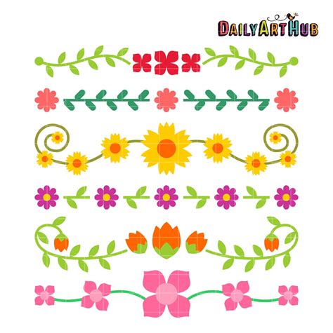 Simple Flower Clipart Border | Best Flower Site