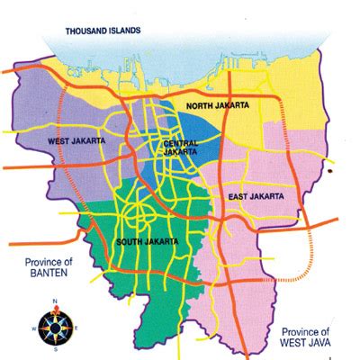 Jakarta City Layout - Latitudes