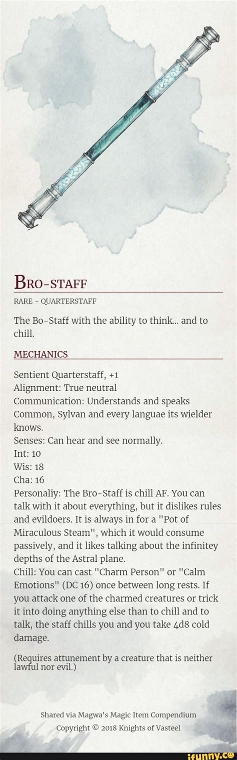 Bro-sTAFF RARE QUARTERSTAFF The Bo-Staff with the ability to think ...