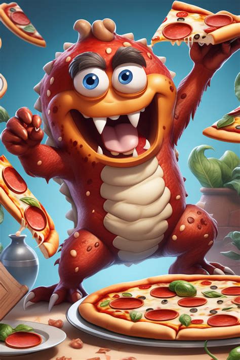 Pizza-monster by Taschentuch on DeviantArt