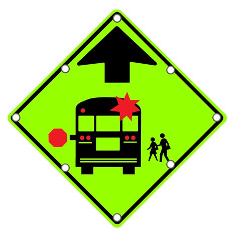 LED School Bus Stop Ahead Sign | Dornbos Sign & Safety, Inc.