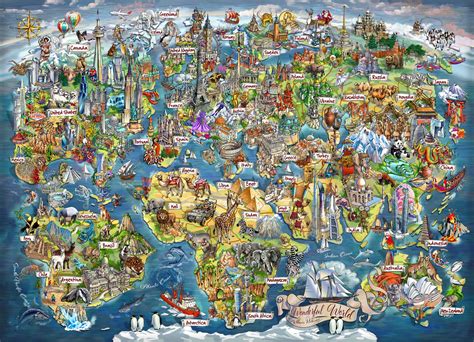 Illustrated World Map Illustrations And Illustrated Maps - Riset