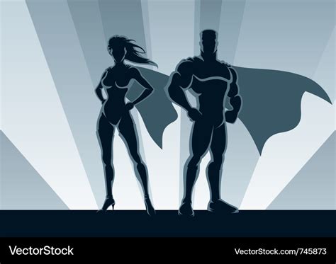 Superhero couple Royalty Free Vector Image - VectorStock