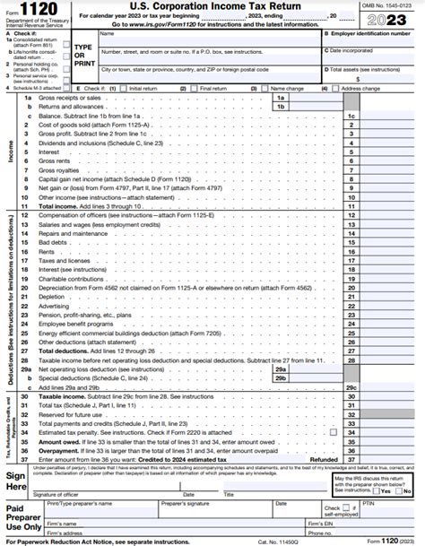 Form 1120: How to Complete and File 1120 Tax Form