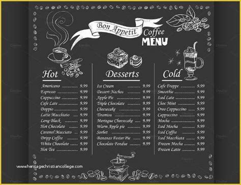 Chalkboard Menu Template Free Of Chalkboard Menu Templates – 37 Free Psd Eps format ...