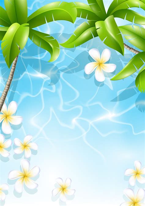 Beautiful Tropical Backgrounds vector 04 | Гавайские приглашения ...