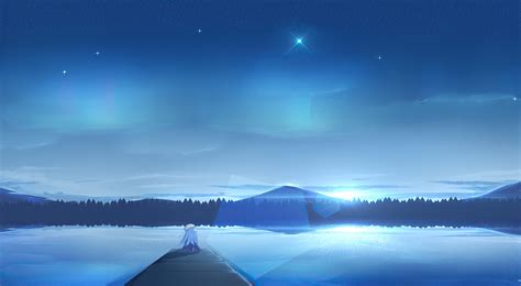 Lsat Night Scenery Anime Girl 4k Wallpaper,HD Anime Wallpapers,4k ...