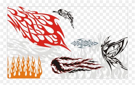 Simple Tribal Flames - Tribal Flame Vector, HD Png Download - 750x451(#1300780) - PngFind