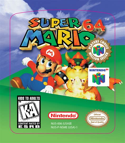 Super Mario 64 - LABEL (1996) Retail PSD : Nintendo : Free Download, Borrow, and Streaming ...