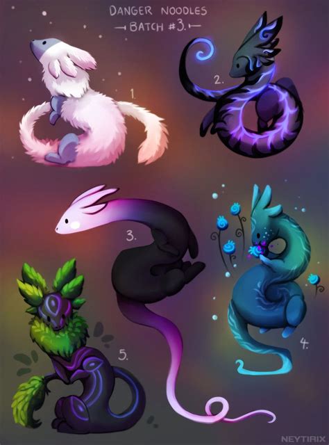 Danger Noodles Batch#3 (OPEN) by Neytirix | Fantasy creatures art ...