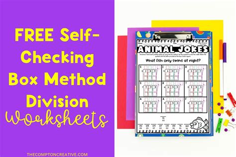 Free Box Method Division Worksheets: Self-Checking ... - Worksheets Library