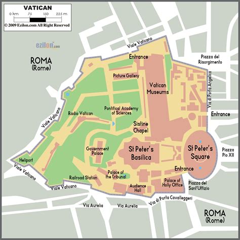 Detailed Clear Large Map of Vatican City - Ezilon Maps