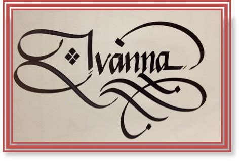 Calligraphy Art: Russian Names in calligraphy-Ivanna