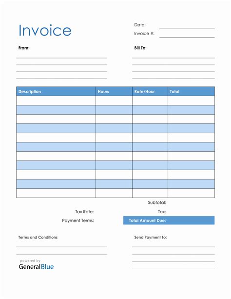 Free Bill Invoice Template Printable – PARAHYENA